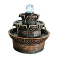 thumbnail image 1 of Adorno de fuente de agua de mesa mini con bola rodante de resina, fuente interior moderna, cascada para jardín interior, dormitorio, decoración de, 1 of 8