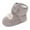 Grey, variant on REDARER Baby Warm Booties Plush Lined Soft Sole, Non- Indoor Outdoor Boots for Toddlers, Cozy Winter First Walkers for Boys Girls,Color:Grey,Size:5