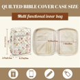 thumbnail image 7 of ZUXONGSY Red Rose Print Bible Cover for Women Quilted Bible Holder Portable Handbag with Handle Carrying Book Case for Christian, 7 of 7