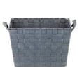 thumbnail image 6 of Home Basics Polyester Woven Strap Open Bin, Grey, 6 of 6