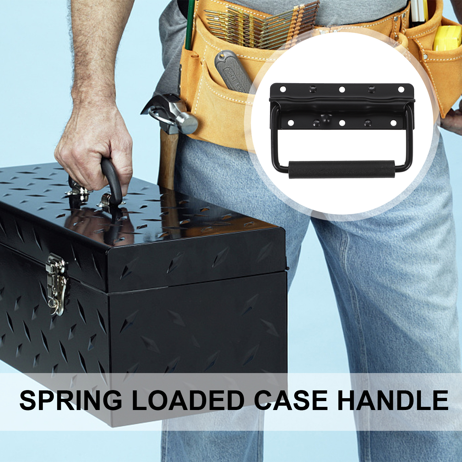 Carry handle 2pcs Spring Loaded Drop Handles Metal Chest Handles