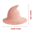 thumbnail image 2 of Halloween Wizard Hat, Cotton Gauze Knitted Witch Hat Adult Pointed Magician Hat for Cosplay, Costume Party, Trick or Treat, Carnival and Dress Up​, 2 of 6