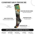 thumbnail image 2 of Sikiie Colorful Flower Meditating Hamster 1 Pairs Compression Socks for Men and Women 15-20 mmHg Running Support Socks, 2 of 7