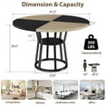 thumbnail image 2 of Danolapsi 47" Round Dining Table for 4-6, Farmhouse Kitchen Table with Storage, Circle Dinner Tables for Kitchen, Dining Room, Living Room, Meeting Room, Apartment,Table only, 2 of 6
