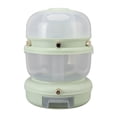 thumbnail image 1 of Grain Dispenser Multi Function Food Grade PP Material Rice Bucket Rotation Large Capacity for Househeld Food Storage Light Green Double Layer, 1 of 14