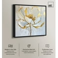 thumbnail image 3 of Gold Magnolia II Floral Fine Wall Art Canvas Wall Art by Art Remedy, Black Floater Frame, 25" x 25", 3 of 8