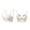Khaki, variant on Women Wireless Seamless Low Back Bra Thin Adjustable Strap Padded Backless Bralette Front Buckle Lift Support Brassiere Beige 32