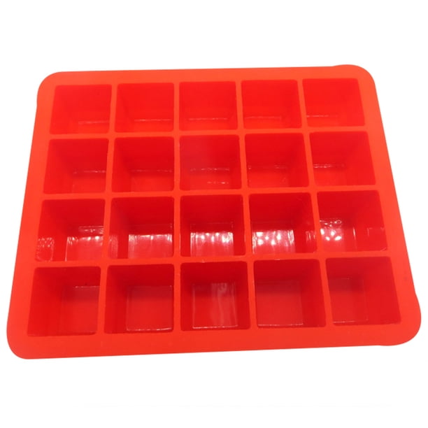 Bewildely Bandeja de cubitos de hielo de silicona, bandejas de molde para hacer gelatina, para cóctel de whisky Cocina y Comedor rojo