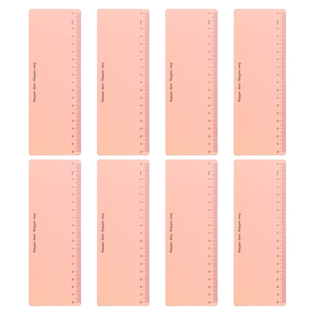 Unique Bargains Guided Reading Strips Highlight Colored Overlay Bookmark Reading Tracking Ruler for Classroom Light Orange 8pcs