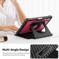 thumbnail image 5 of FJLBDE Case for iPad Mini 7 A17 Pro 2024/Mini 6 2021 8.3 Inch 7th/6th Gen, 360 Rotating Stand iPad Protective Case Cover with Auto Wake/Sleep, Red, 5 of 7