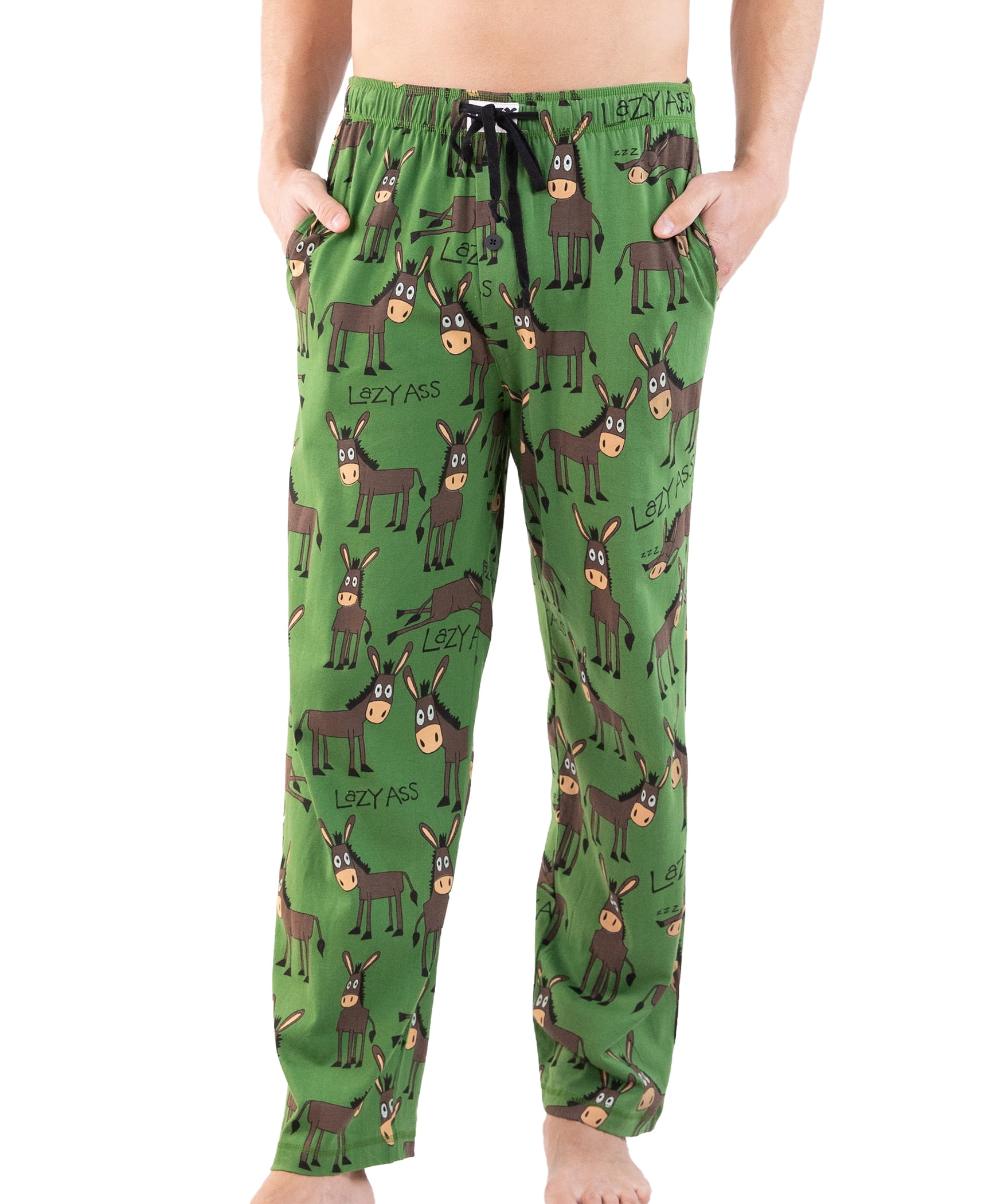 LazyOne Animal Pajama Pants for Men, Male Pajamas, Lazy Donkey, Small ...