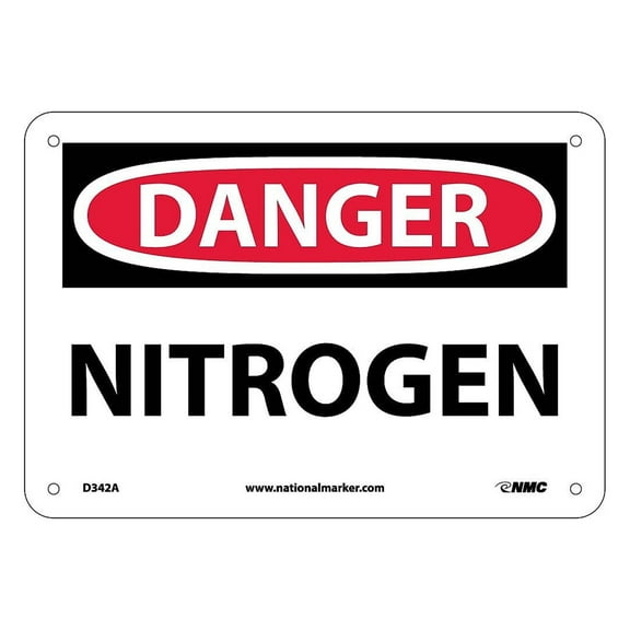 National Marker Nitrogen 7X10 .040 Aluminum Danger Sign D342A