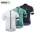 thumbnail image 2 of WOSAWE - Maillot de ciclismo para hombre, manga corta, camisetas para ciclismo de montaña, transpirables, reflectantes, ligeras, ropa deportiva, 2 of 5