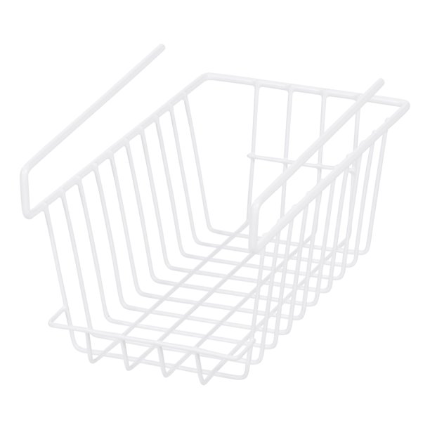 IRIS USA, Small Under Shelf Wire Basket, White, 1 Pack
