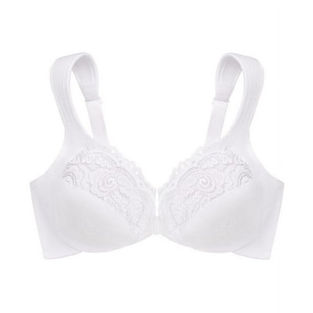 Women S Bra With Front Buckle  Steel Ring  Gathered Bra  Full Coverage  Polyester Material  Women (Multi-Color Optional)