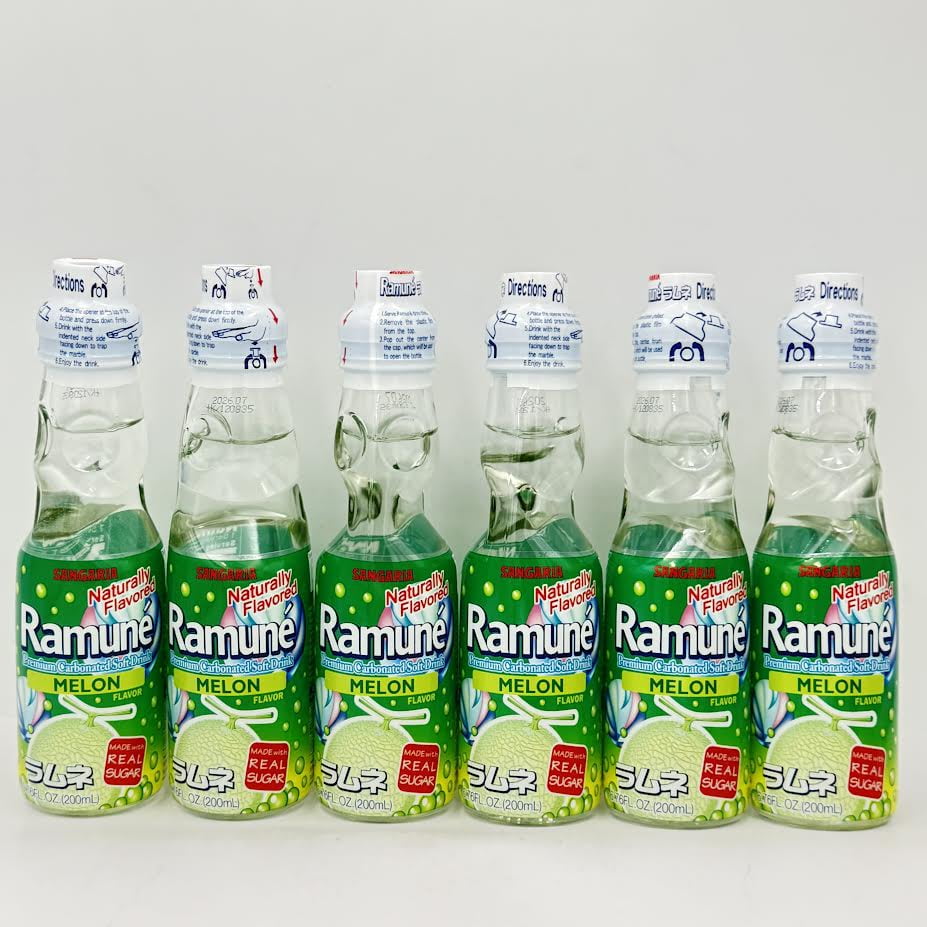 Ramune Japanese Soft Drink Mix Variety 6 Flavors 6 Bottles