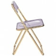 thumbnail image 5 of LeisureMod Lawrence Modern Acrylic Folding Chair With Gold Metal Frame in Magenta, 5 of 10