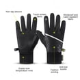 thumbnail image 4 of Invierno Guantes de ciclismo al aire libre Impermeable A prueba de viento Protectores de Mano Completa Antideslizante Calentadores deportivos Senderismo Camping M Black 1 Par seitruly OD002140-03, 4 of 7