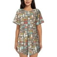 thumbnail image 1 of Fotbe Kitchen Food Conjunto de Pijama Estampado para Mujer, 2 Piezas, Ropa de Dormir con Camiseta de Manga Corta y Shorts Suaves-Medium, 1 of 6