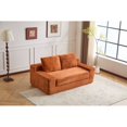 thumbnail image 5 of SOULART 71.65" Loveseat Sofa, Orange Corduroy Deep Seat Couch, Reversible Cushion with Pillows, No Assembly Required, 5 of 11