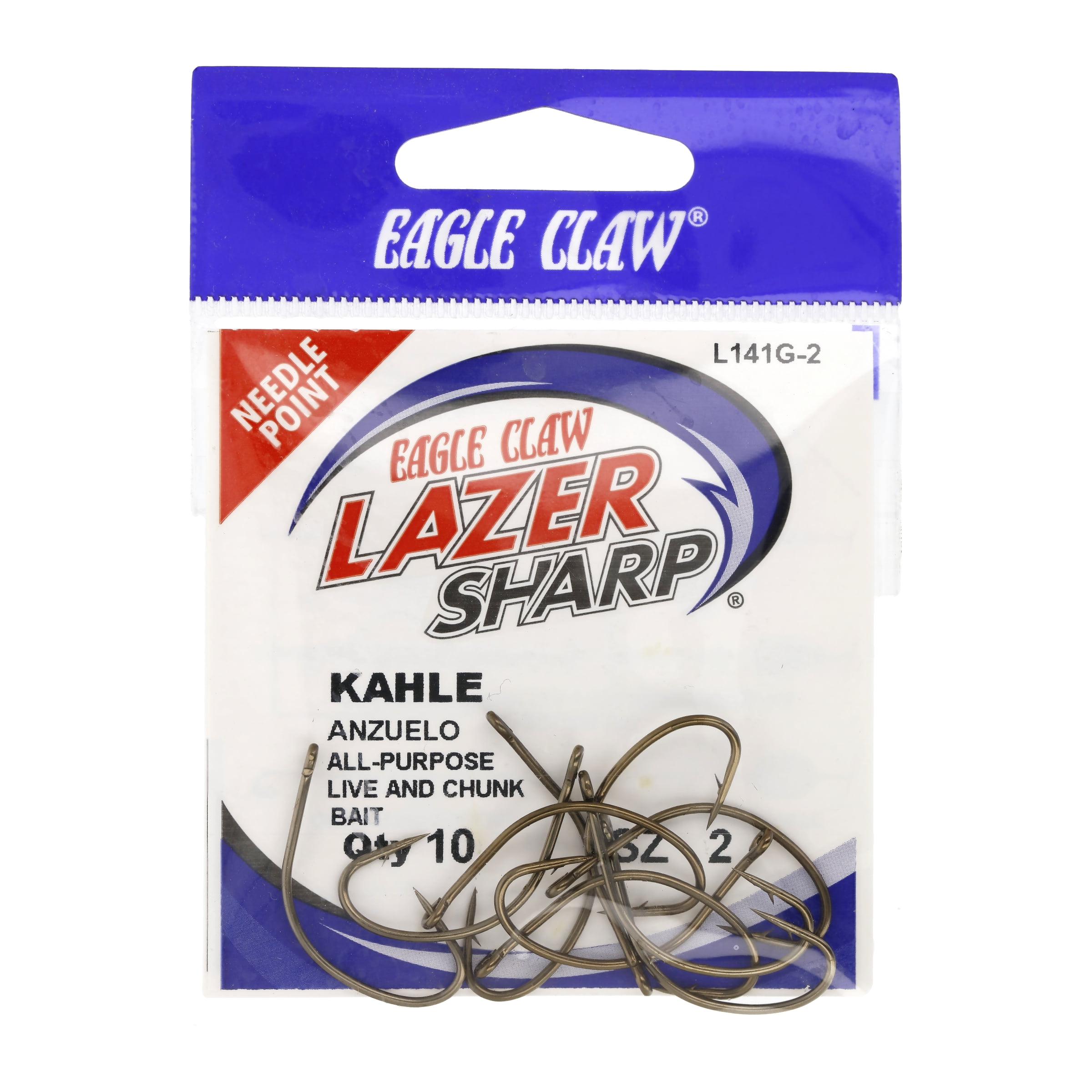 Lazer Sharp L141GH2 Kahle Offset Hook, Bronze, Size 2