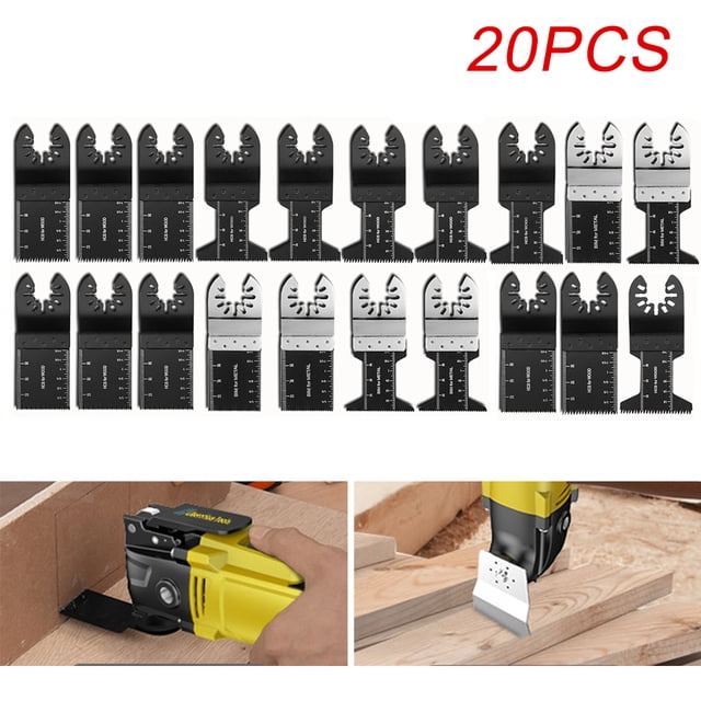 Muyoka 20 piezas 34mm acero al carbono multiherramienta DIY cortador de hoja de sierra oscilante Universal Muyoka Hogar