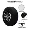 thumbnail image 2 of Easygdp vintage dark paint Wheel Cover,Spare Tire Cover,4-17in Spare Tire Cover Universal Fit for Trailer, Car, Truck, SUV, Jeep-14 inch, 2 of 6