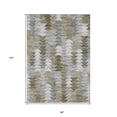 thumbnail image 3 of HomeRoots 579502 8 x 10 ft. Geometric Washable Indoor & Outdoor Rectangle Area Rug, Brown, Beige & Gray, 3 of 5