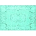 thumbnail image 1 of Ahgly Company Indoor Rectangle Persian Turquoise Blue Traditional Area Rugs, 5' x 7', 1 of 4