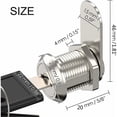 thumbnail image 3 of Cerradura para buzón de 20 mm, cerradura para taquilla con llave, cerradura para muebles, cerradura de palanca, cerradura para buzón, cerradura para armario, 5 piezas, 3 of 5