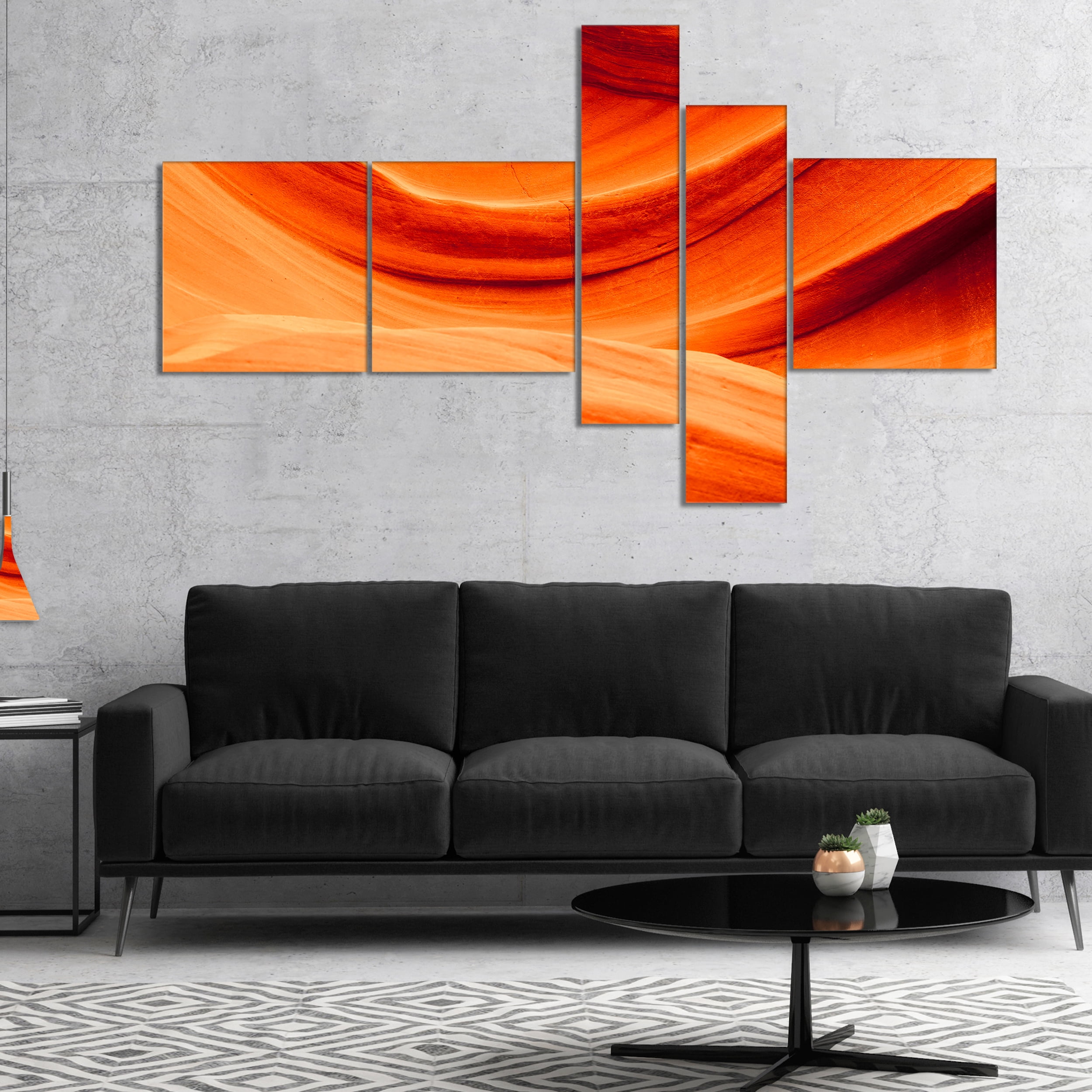 Designart 'Antelope Canyon Orange Wall ' Landscape Photography Canvas Print