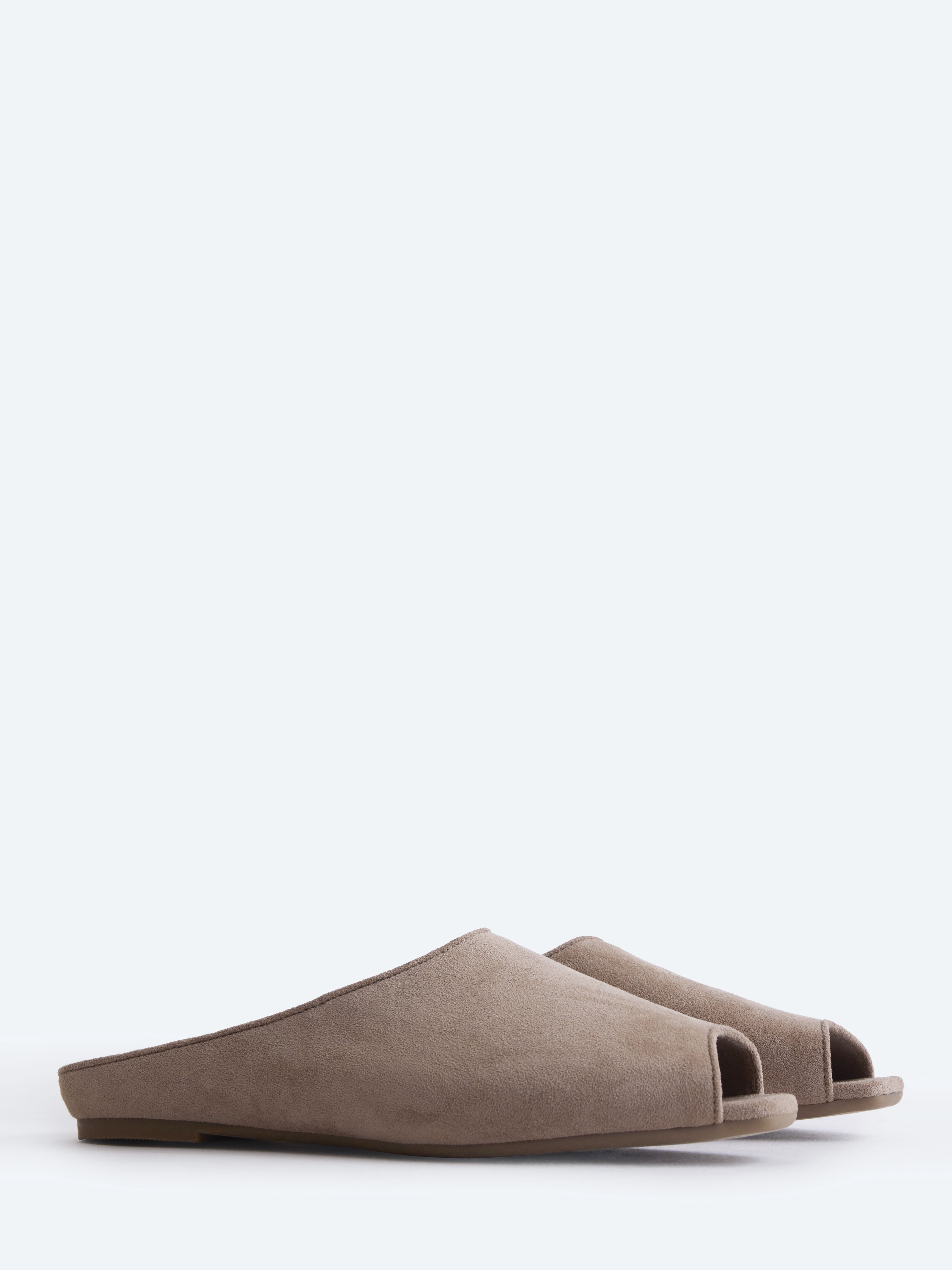 Scoop Women's Faux Leather Peep Toe Mules