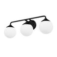 thumbnail image 2 of Hunter - Hepburn 3-light Matte Black, Medium Size Vanity Light, Dimmable, Modern Style, for Bedrooms, Dining, Living Rooms - 45226, 2 of 6