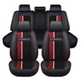 thumbnail image 6 of Maidao Car Seat Covers Leather for BMW for X2 2017-Present 5 Seats Waterproof Soft Front Rear Cushion Protector Black and Red, 6 of 9