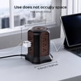 thumbnail image 4 of 13-in-1 Power Strip Tower Surge Protector, SUPERDANNY Desktop Charging Station with 9 Outlets, 4 USB Ports(2USB-C/PD18W), 8 Ft Extension Cord, 1080 Joules, 3-Prong, Grounded, Multiple Protections, 4 of 7