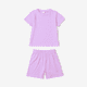 thumbnail image 1 of PatPat Conjunto de camisetas de algodón de color sólido y shorts para niños y niñas pequeños (2 piezas), 1 of 3