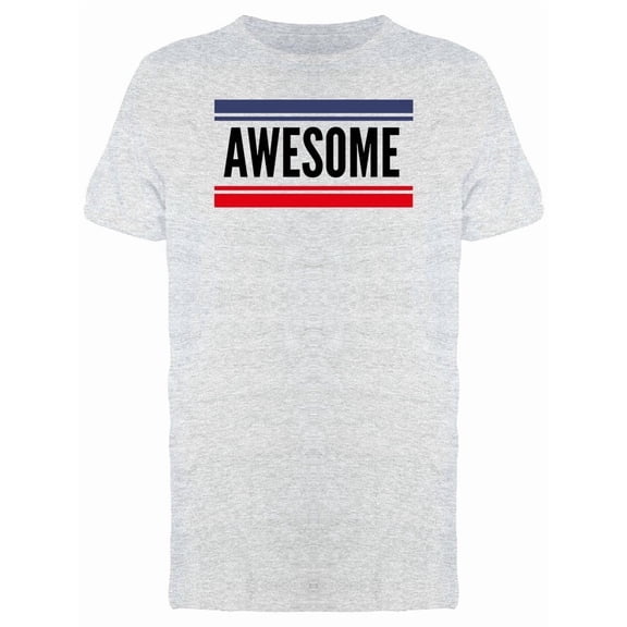 Slogan Awesome Logo Graphic Tee Men's -Image by Shutterstock