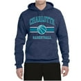 thumbnail image 2 of Wild Bobby City of Charlotte Basketball Fantasy Fan Sports Unisex Hoodie Sweatshirt, Vintage Heather Navy, Large, 2 of 5