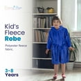 thumbnail image 7 of Rising Star Robes for Boys Ages 3T-5T – Soft Plush Hooded Fleece Robe for Kids, Shark Design with Belt and Pockets, 7 of 7