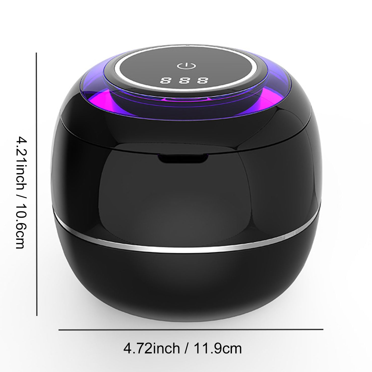 Gowinsee Ultrasonic Denture Cleaner, Ultrasonic Jewelry Cleaner, 42 kHz, Stainless Steel, Black