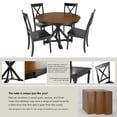 thumbnail image 5 of Bush Furniture West End 45W Round Trestle Dining Table with 4 Cross Back Dining Chairs in Burnished Medium Brown and Black, 5 of 6