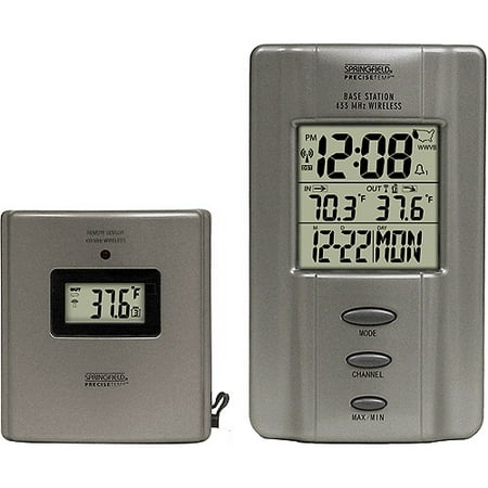 Springfield Indoor Outdoor Wireless Digital Thermometer Programmable New  Sealed