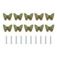 thumbnail image 1 of Drawer Handle Starfish Butterfly Alloy Single Hole Modern Style Pull for Drawer Cabinet WardrobeGreen Bronze, 1 of 14