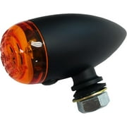 HardDrive Universal LED Flat Black Marker Turn Signal Light, Red Lens