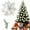 White, variant on 5PCS Christmas Artificial Flowers Poinsettia Decorations, Christmas Tree Wreaths Garland Decoration, Glitter Flowers Picks Decor for Xmas New Year Wedding Party Ornaments