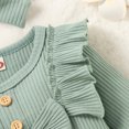 thumbnail image 4 of Vedolay 2 Piece Sets for Girl 2 Piece Cotton Set Long Sleeve Collared Shirt and Casual Pants Set,Green 18-24 Months, 4 of 5
