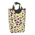 thumbnail image 2 of KLL Colorful Fruits Laundry Hamper,Large Canvas Fabric Lightweight Storage Basket Toy Organizer Dirty Clothes Collapsible Waterproof, 2 of 6