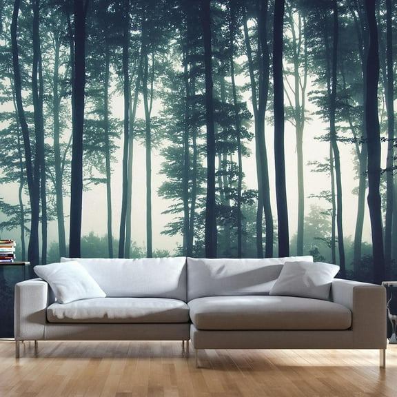 Tiptophomedecor Landscape Wallpaper Wall Mural - Dark Forest