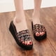 thumbnail image 1 of Zapatos de cuña con chanclas de verano para mujer, cómodos zapatos informales de playa Wmkox8yii  hj789, 1 of 9