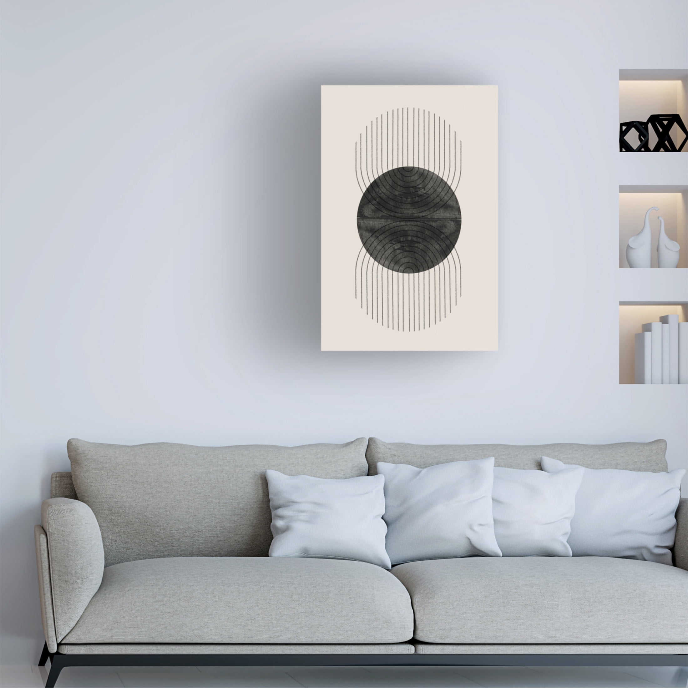 Trademark Fine Art THE MIUUS STUDIO Perfect Point Black Canvas Wall Art